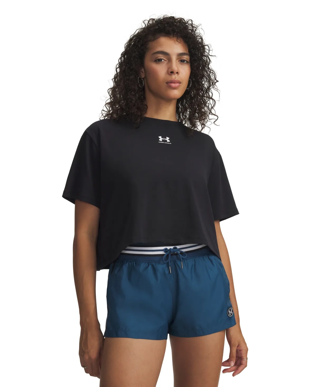 Rival Boxy Crew Neck T-Shirt by Under Armour