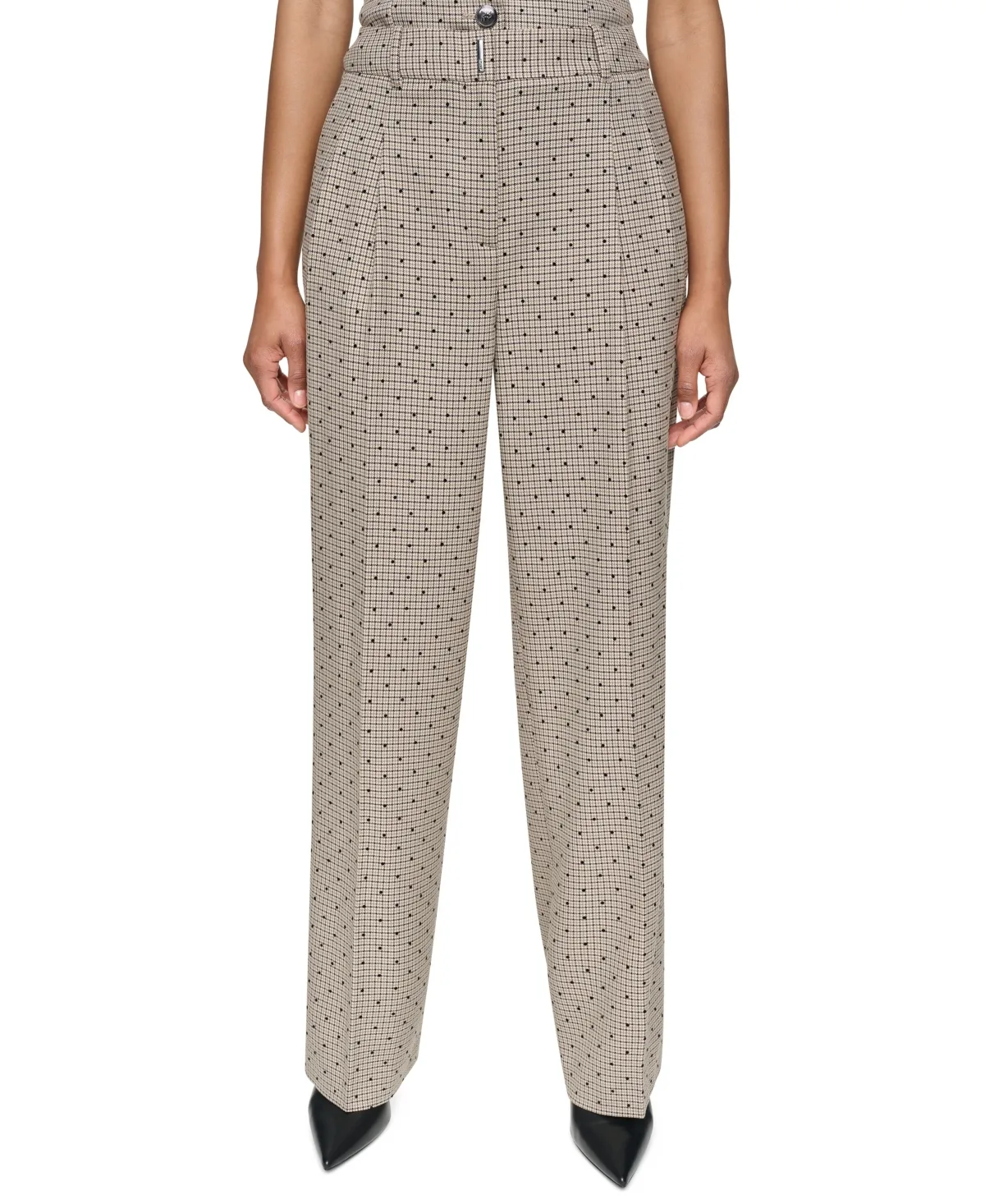 High-Rise Straight-Leg Full-Length Pants by Dkny