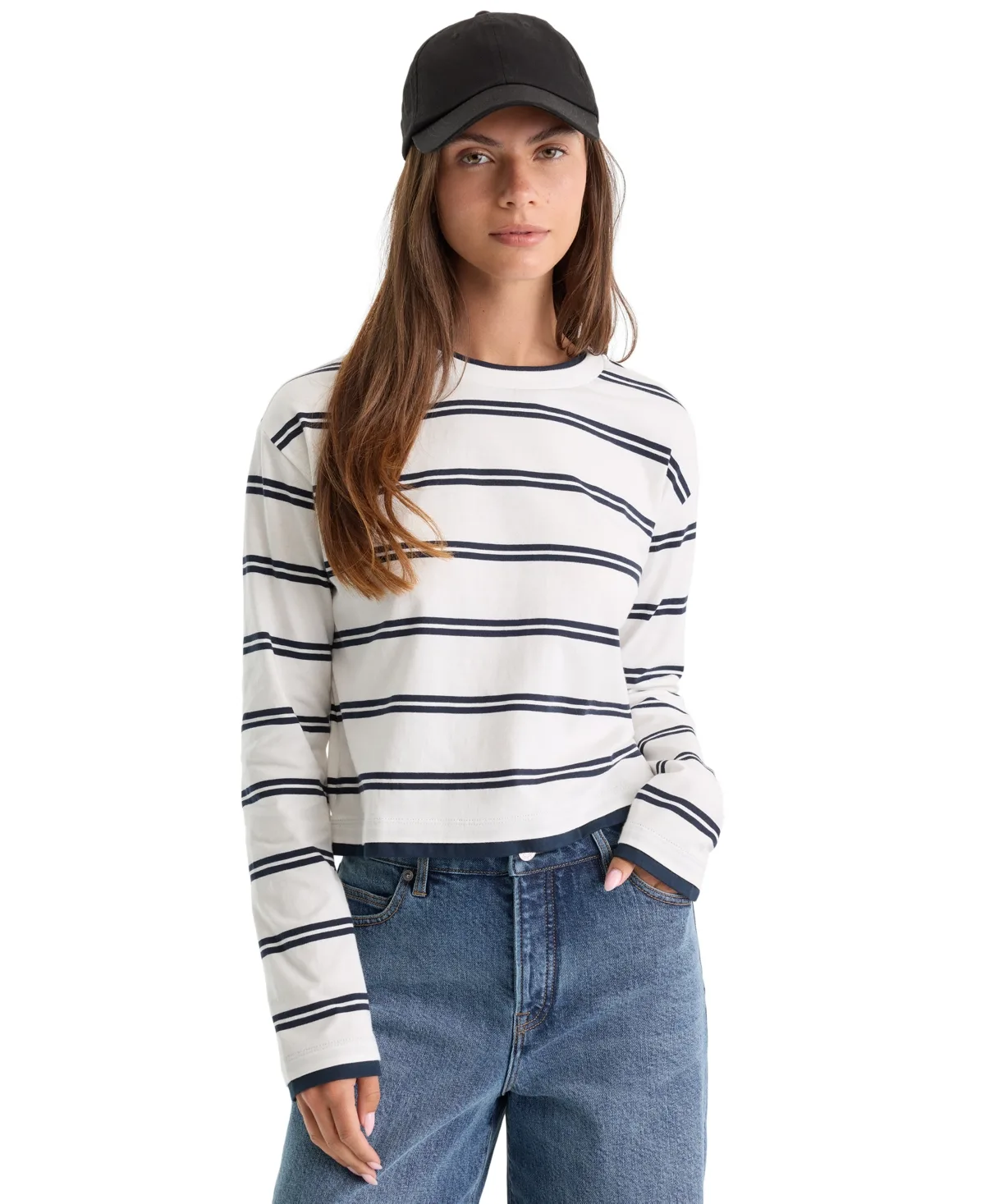 Long-Sleeve Layered Pull-On Top by Good American