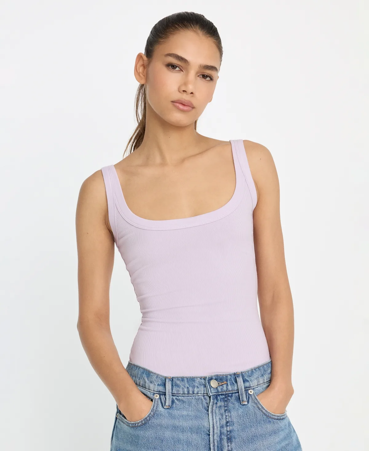 Ribbed Tank Bodysuit by Good American