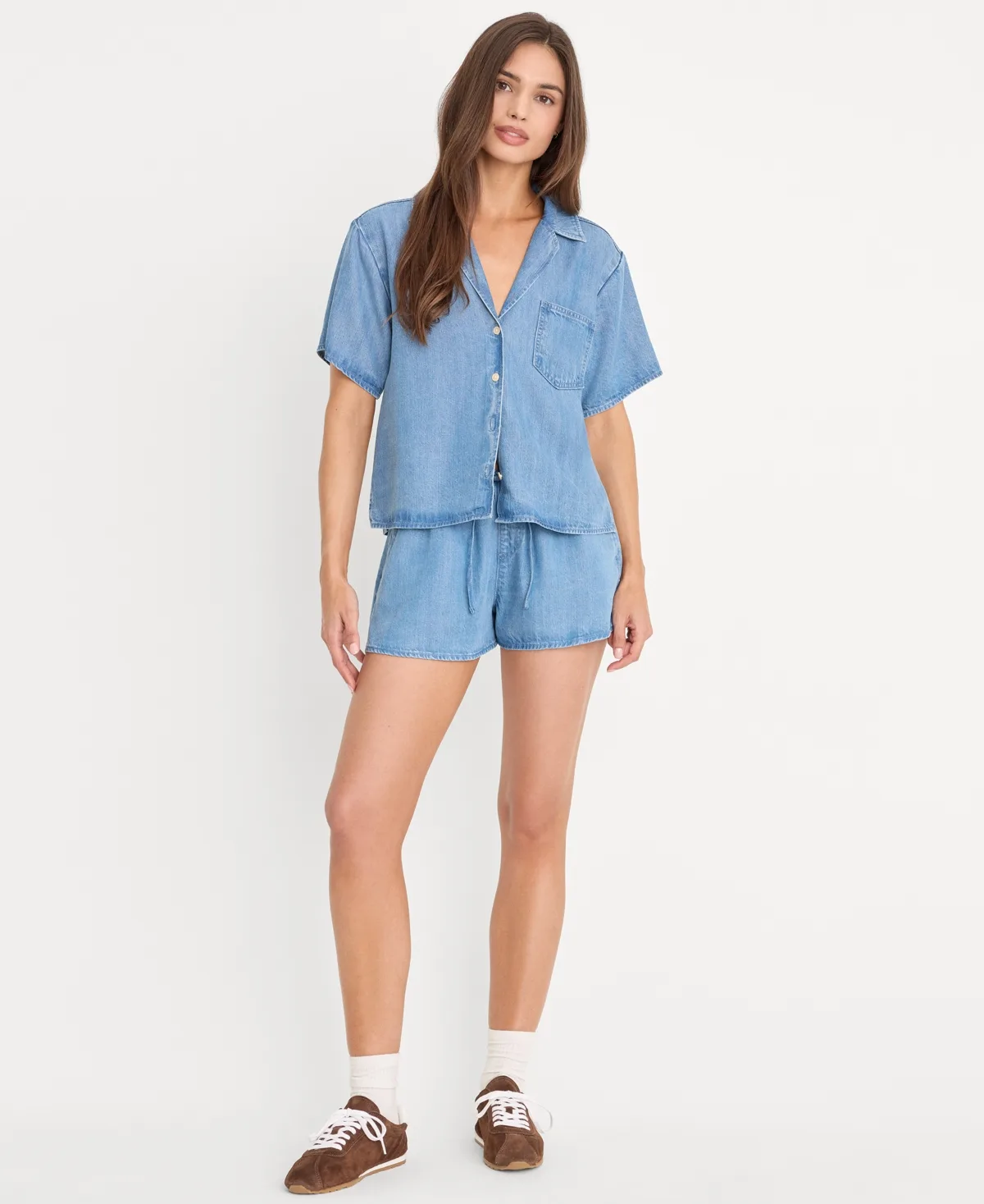 Pull-On Denim Shorts by Good American