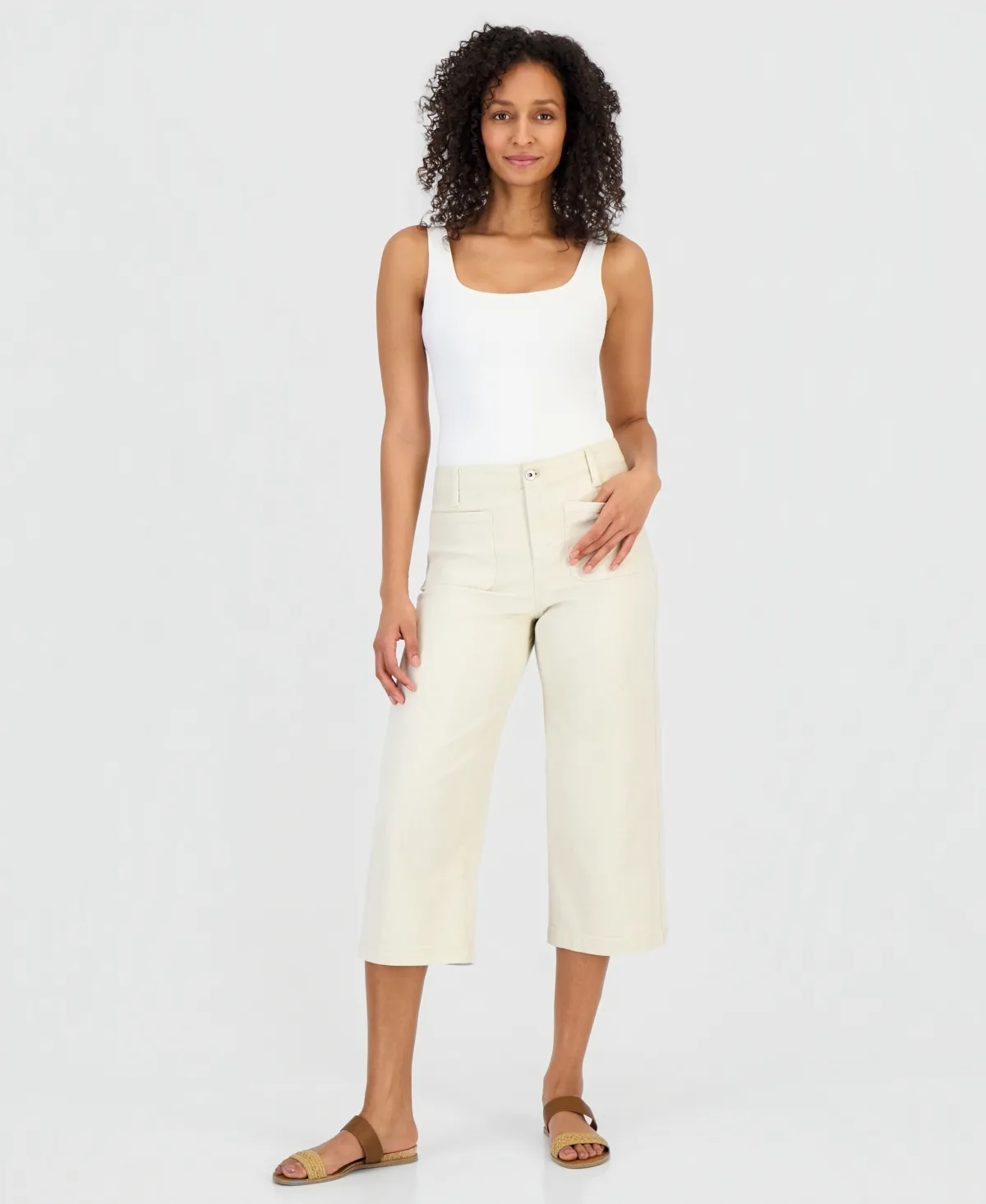 Cropped High-Rise Wide-Leg Jeans by Style & Co