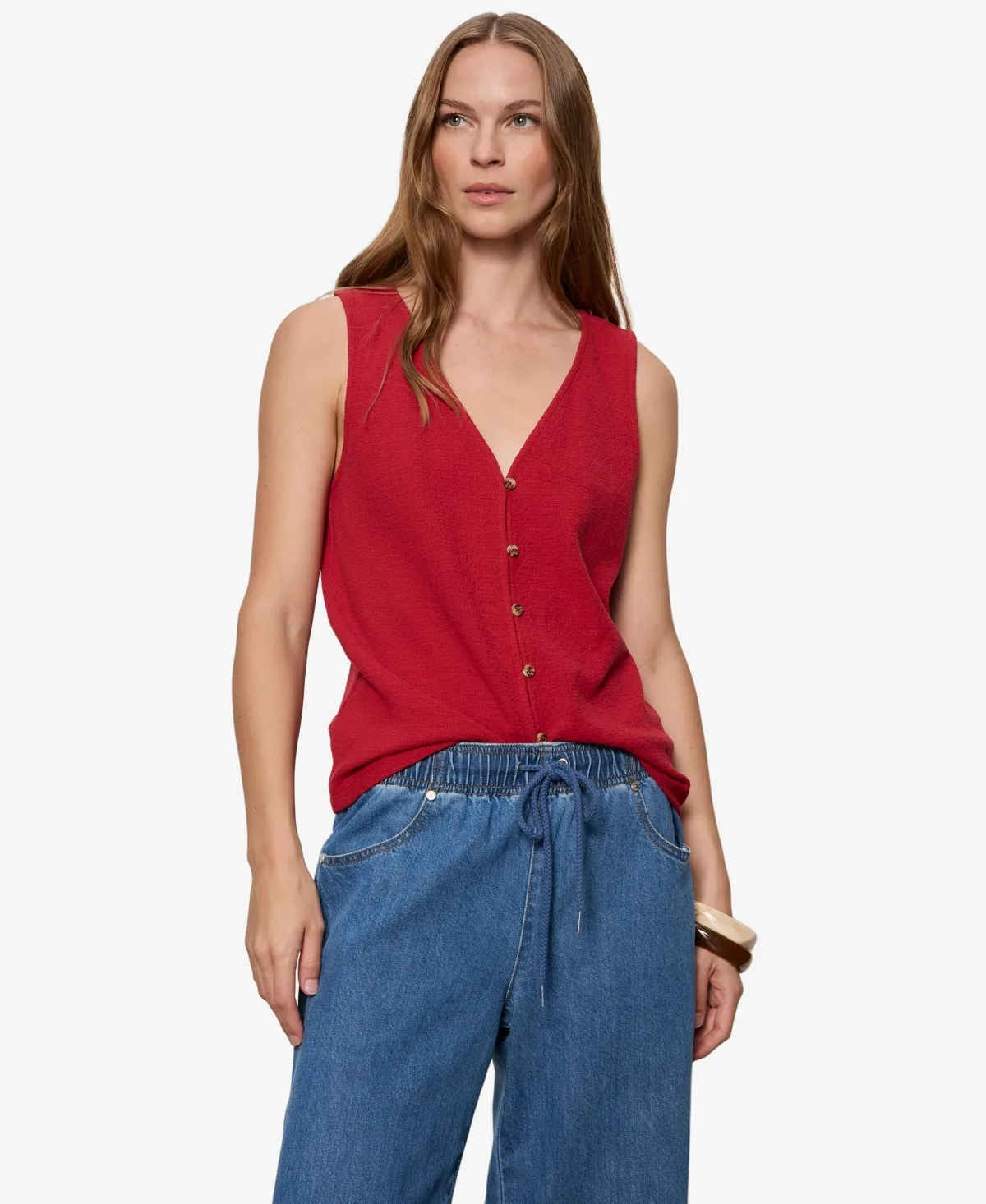 Cotton Easy Textured Tank Top by Sanctuary
