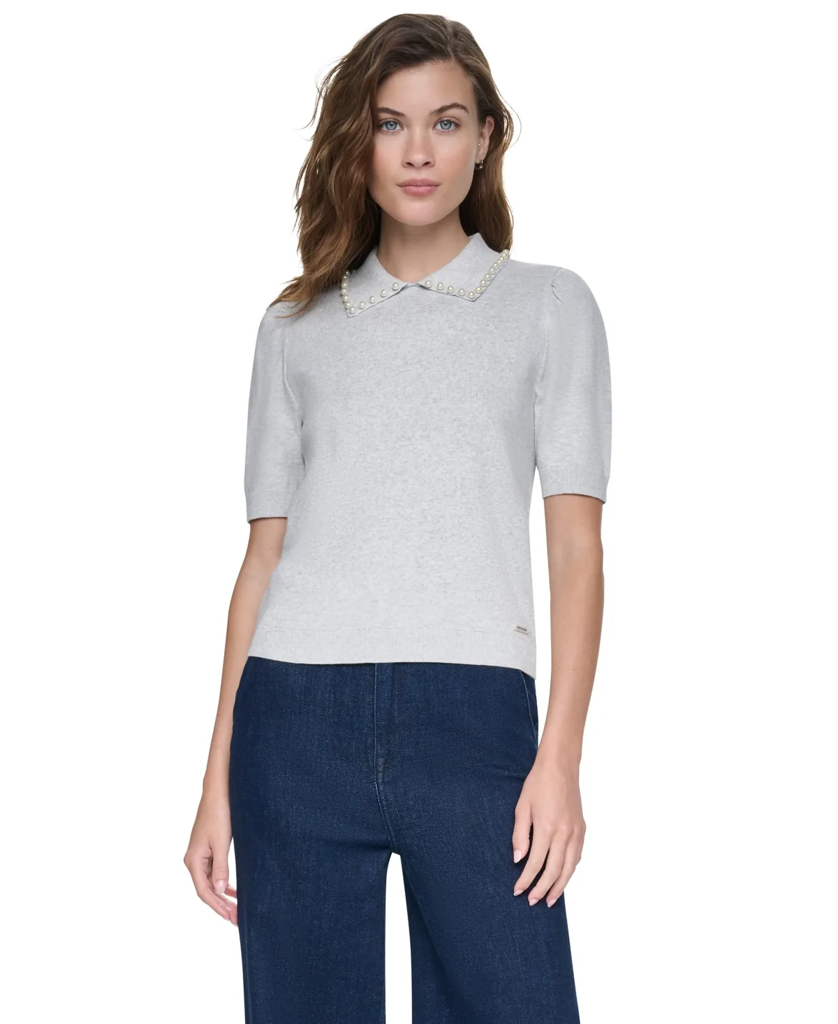 Collared Short-Sleeve Sweater by Dkny Jeans