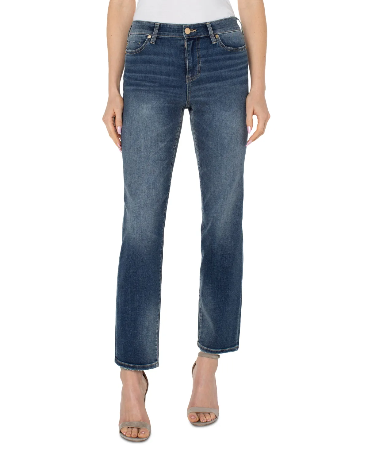 Kennedy Mid-Rise Straight Jeans by Liverpool Los Angeles