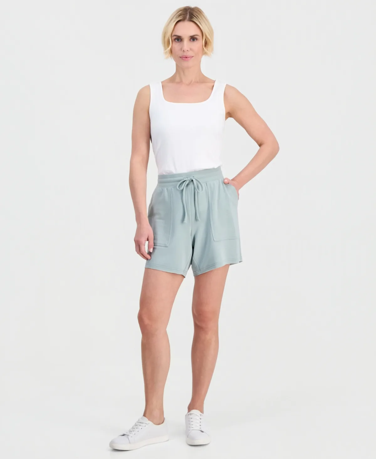 LuxLounge French Terry Knit Pull-On Shorts by Style & Co