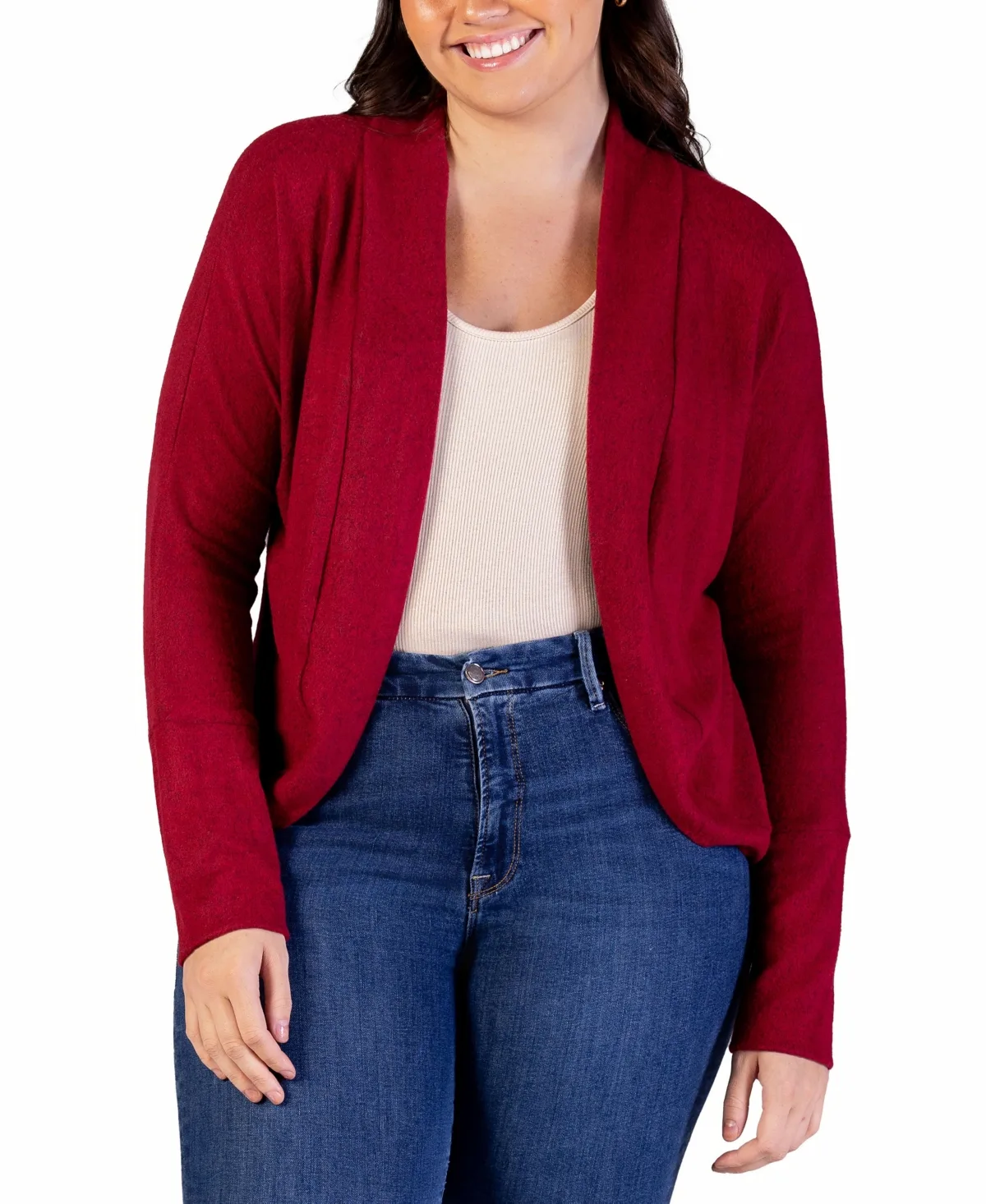 Open Front Long Bolero Cardigan Sweater by 24seven Comfort Apparel