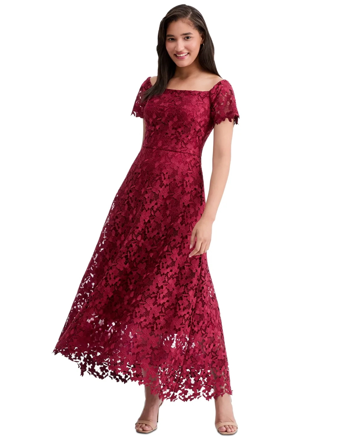 Lace High-Low Ball Gown by Xscape