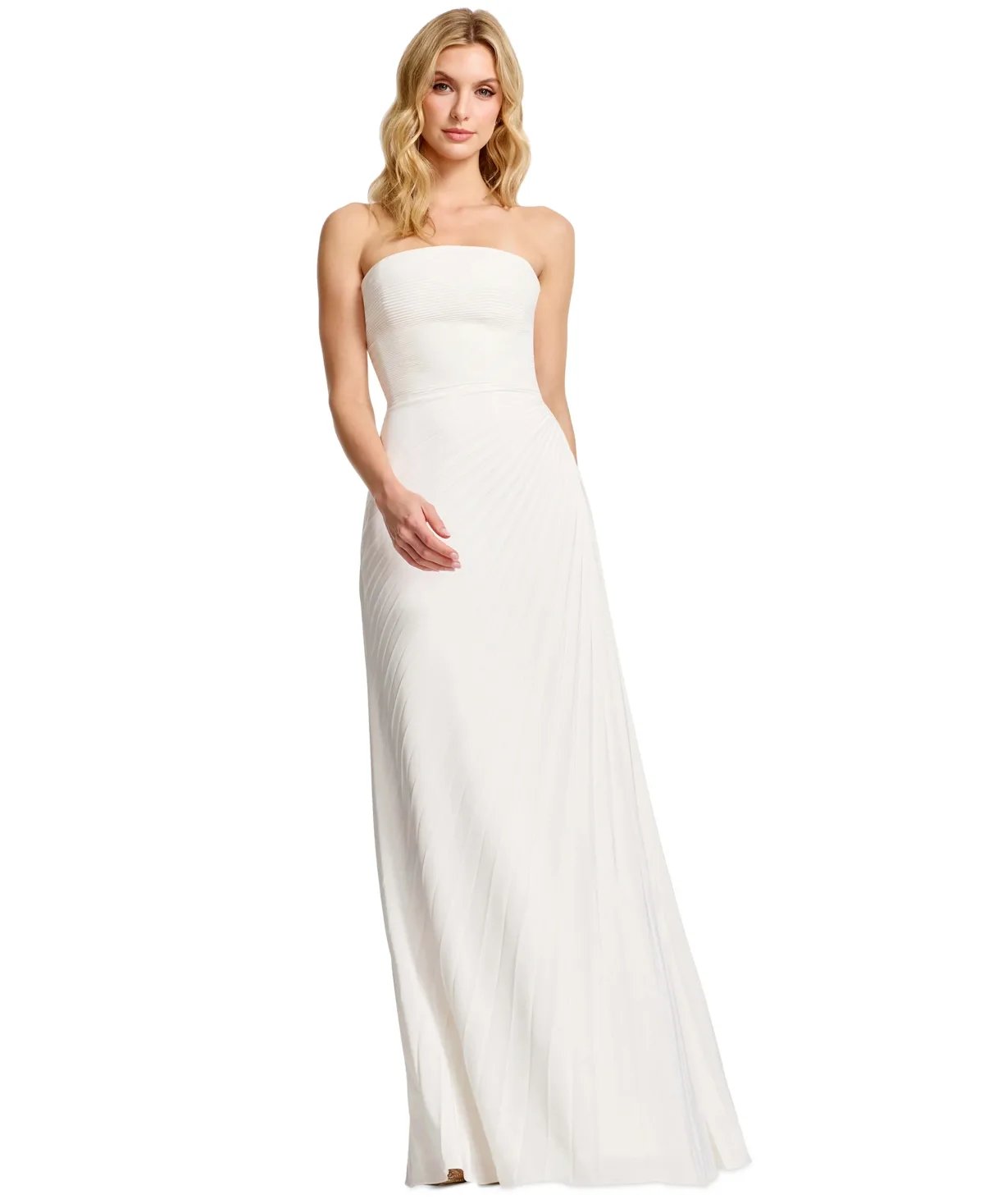 Kinley Strapless Pleated A-Line Maxi Dress by Dress The Population