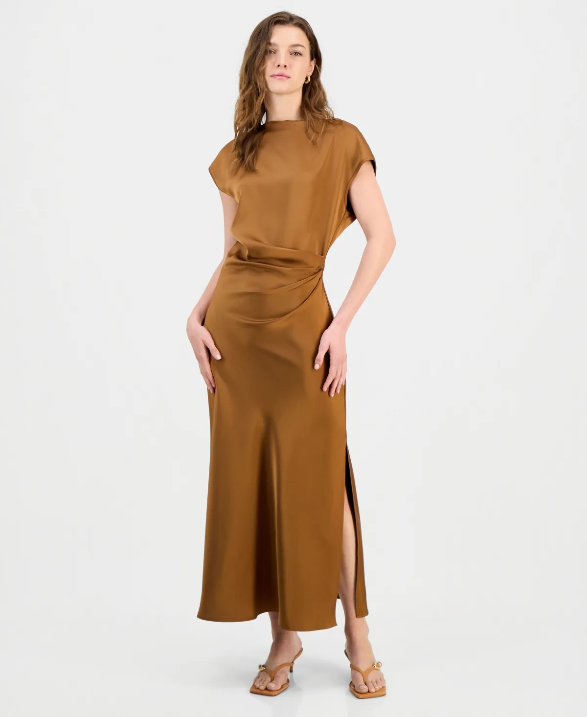 Slim Side-Cinched Maxi Dress by Sam Edelman