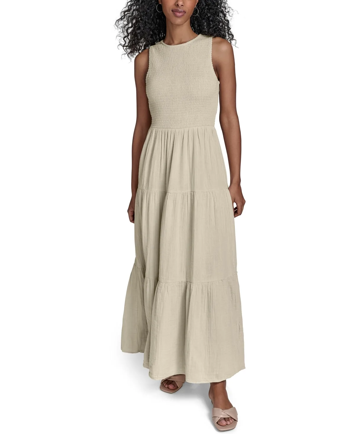 Sleeveless A-Line Midi Dress by Calvin Klein