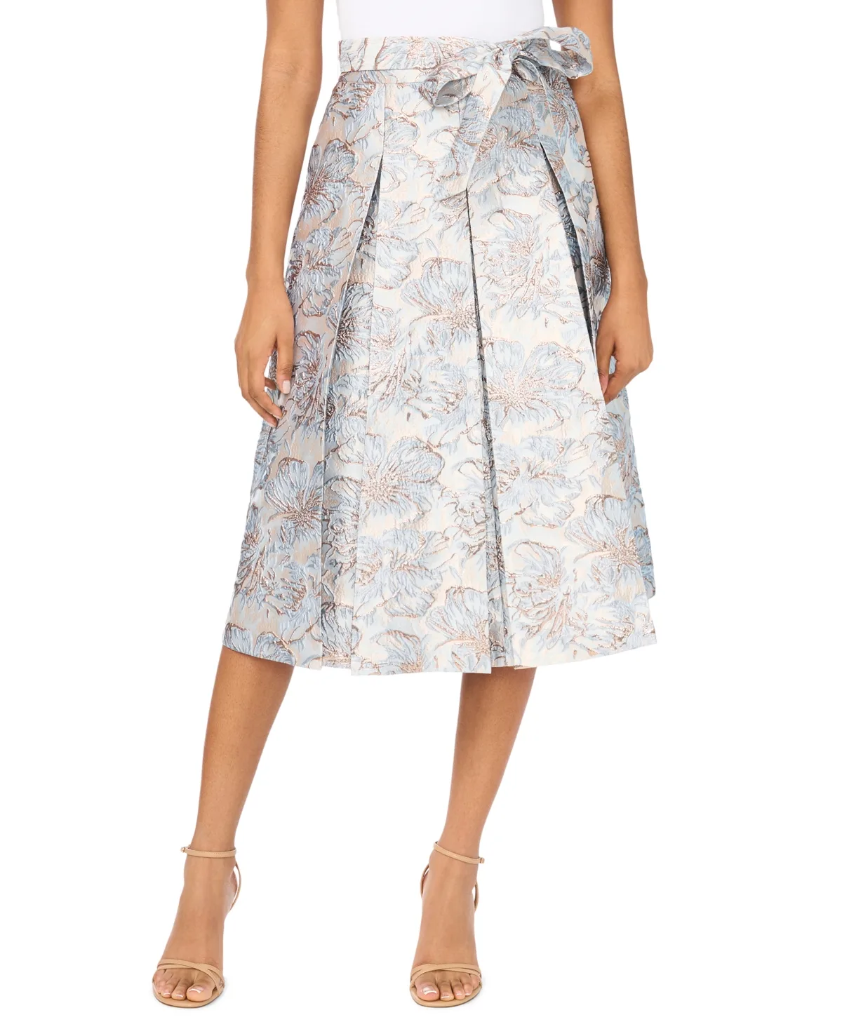 Jacquard A-Line Midi Skirt by Msk