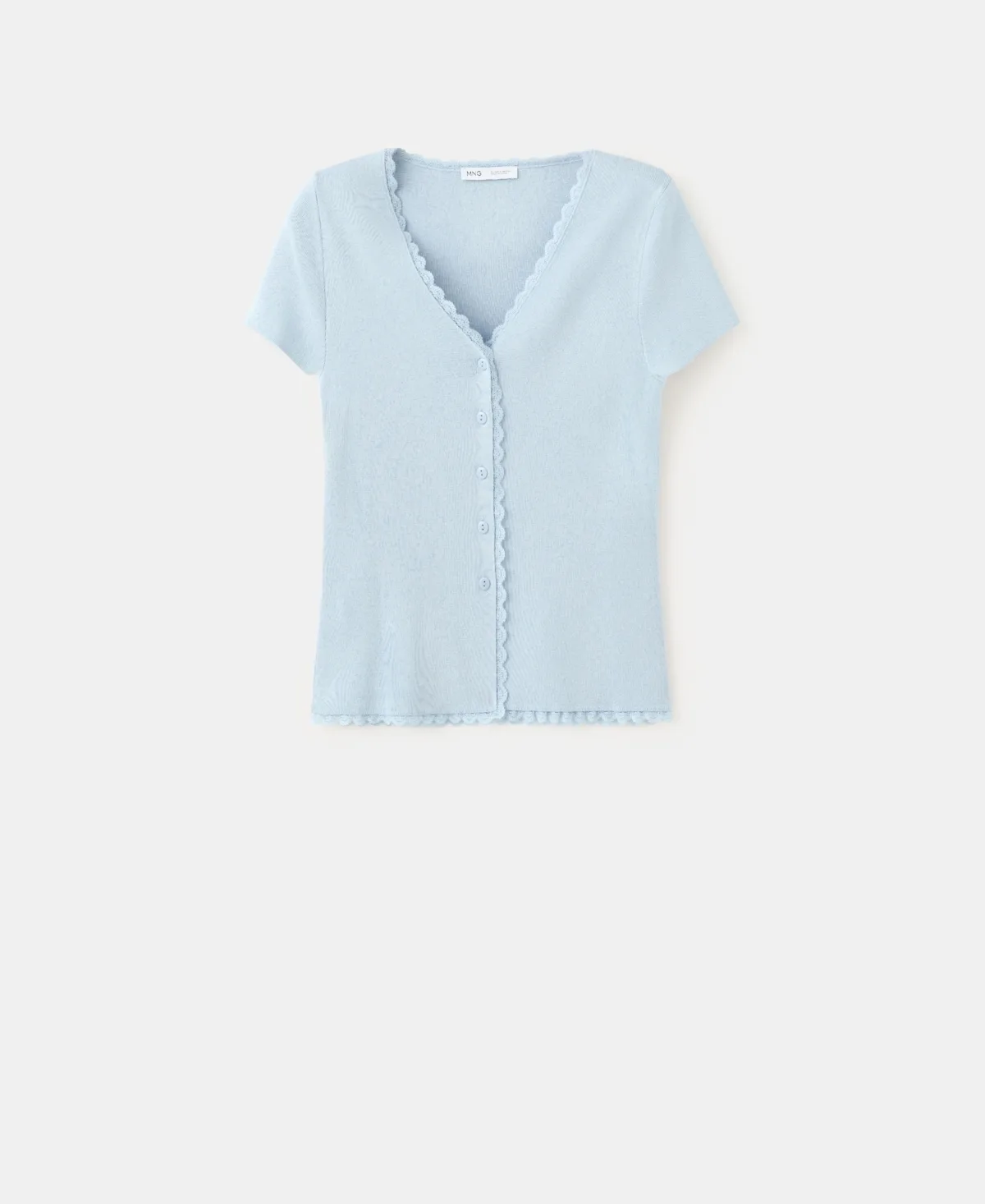 Lace Details Fine Knit Cardigan by Mango