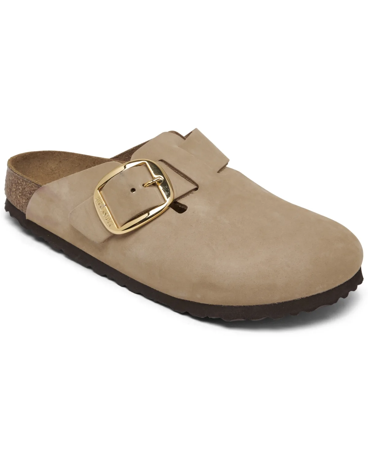 Boston Big Buckle Nubuck Leather Clogs