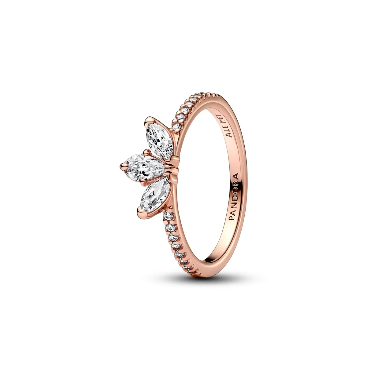 Cubic Zirconia Timeless Sparkling Herbarium Cluster Ring by Pandora
