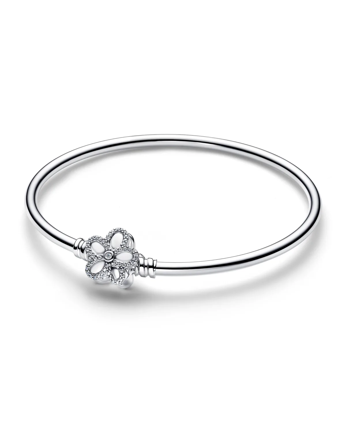 Pave Flower Bangle by Pandora
