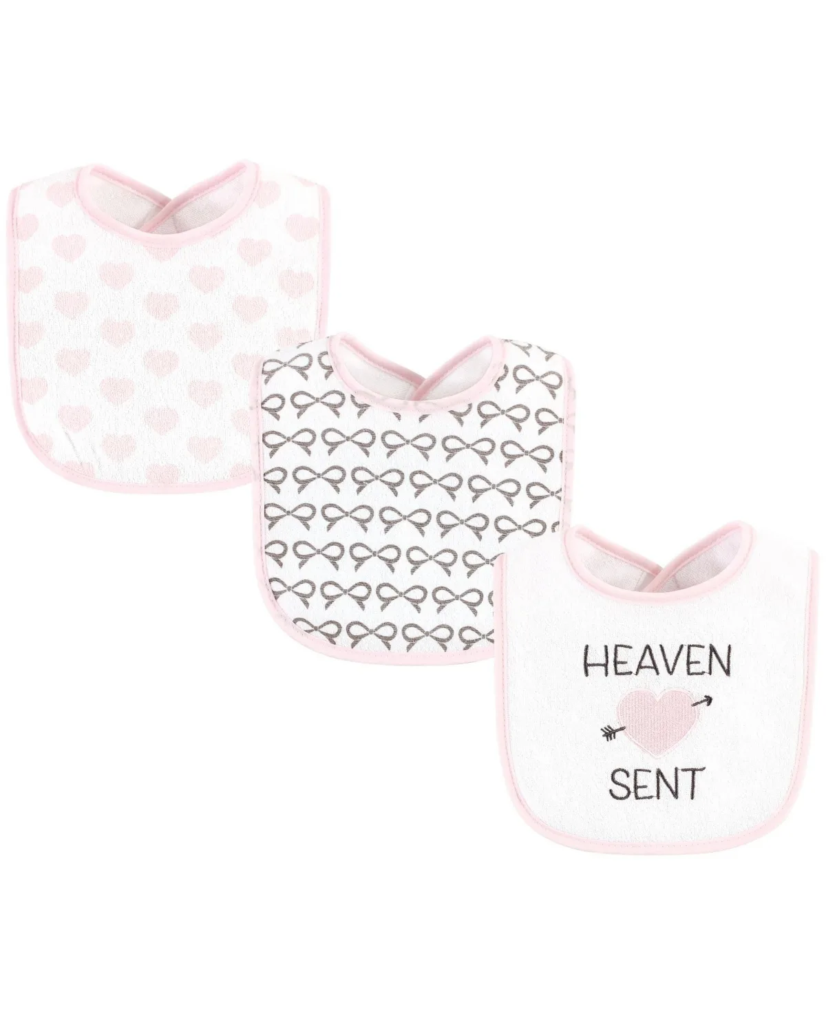 Fiber Filled Drooler Bibs 3pk Grandmas Favorite Heart One Size by Hudson Baby