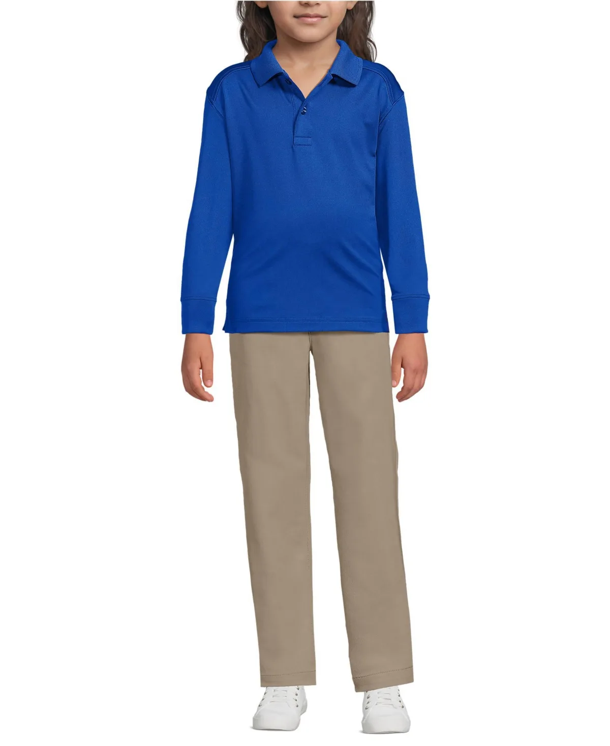 Long Sleeve Rapid Dry Polo Shirt by Lands' End