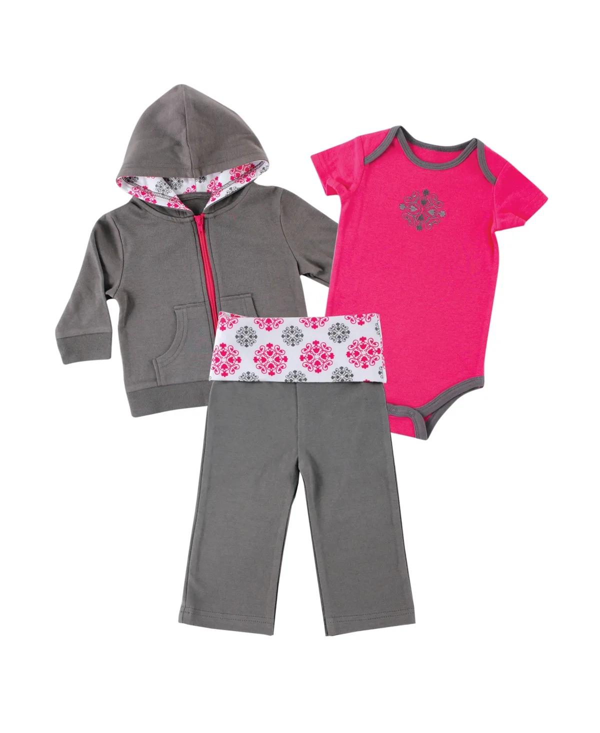 Cotton Hoodie, Bodysuit or Tee Top, and Pant by Yoga Sprout