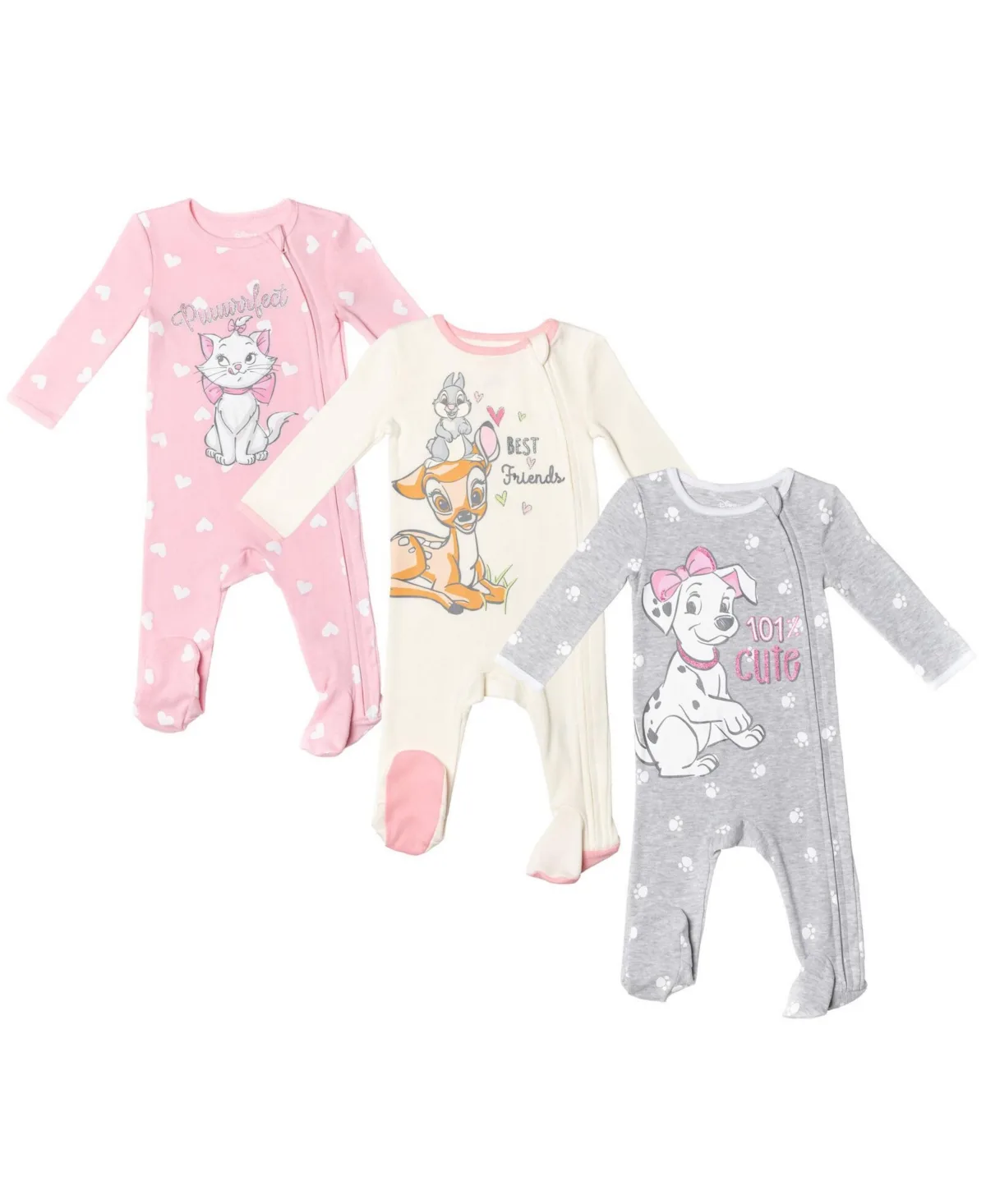 101 Dalmatians 3 Pack Sleep N' Play Coveralls by Bambi