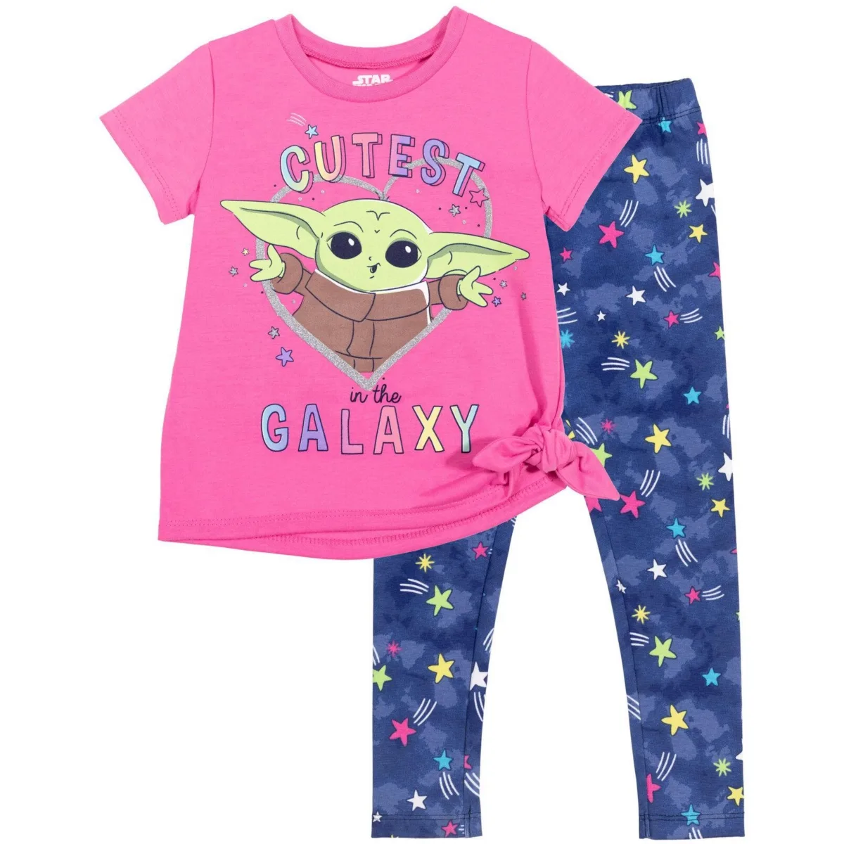 The Mandalorian Yoda T-Shirt and Leggings Outfit Set by Star Wars