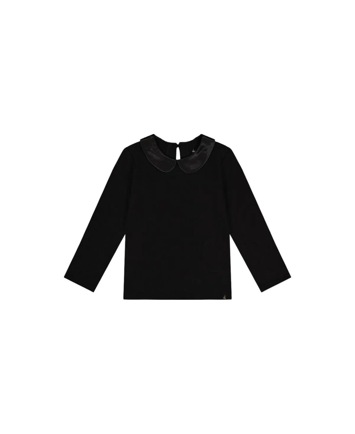 Organic Cotton T-Shirt with Peter Pan Collar by Deux Par Deux