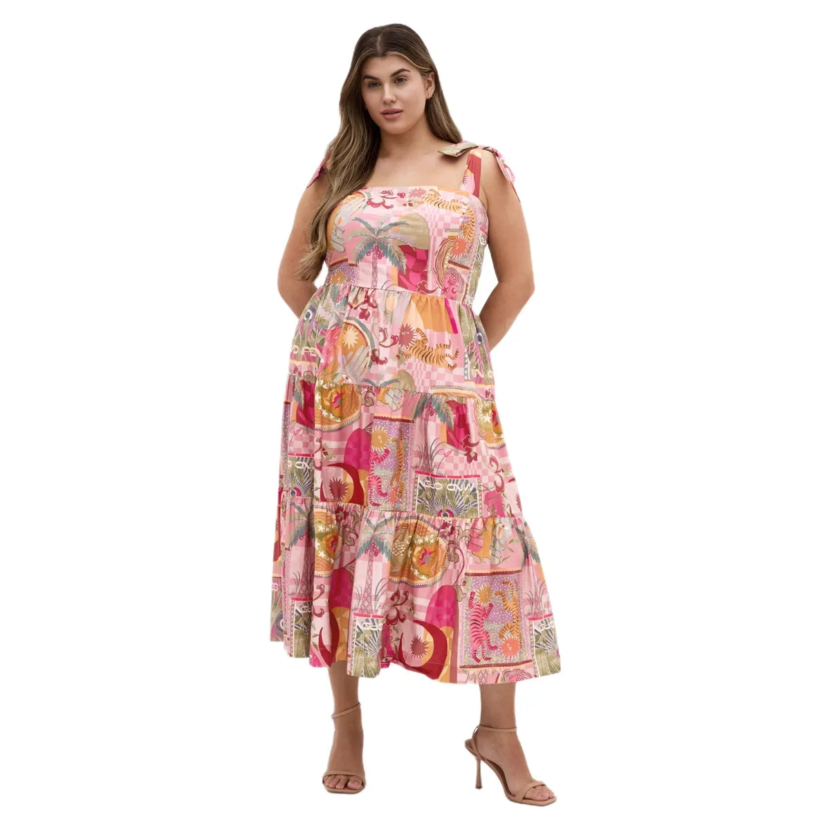 Elessia Print Midi Dress by City Chic