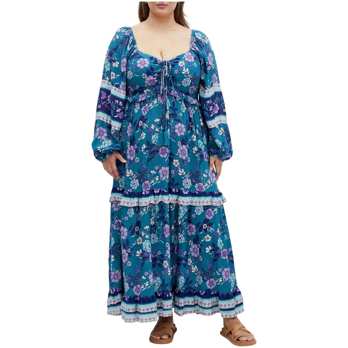 Jayla Border Dress by City Chic
