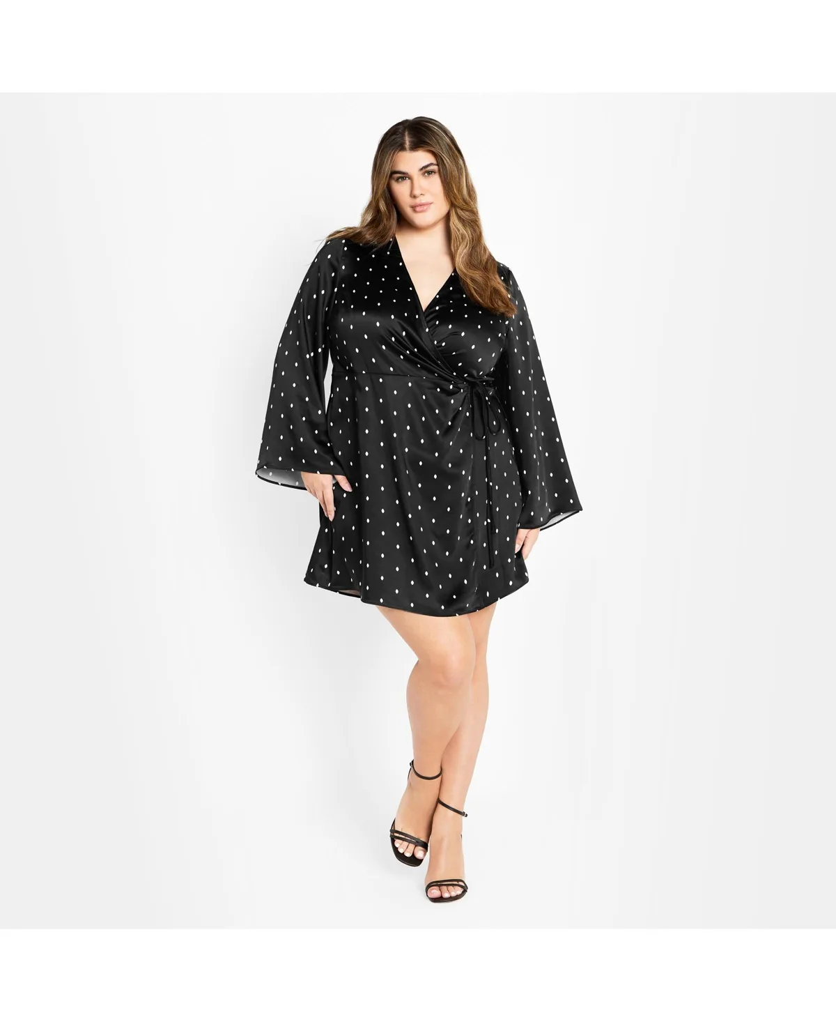 Amira Spot Dress by City Chic
