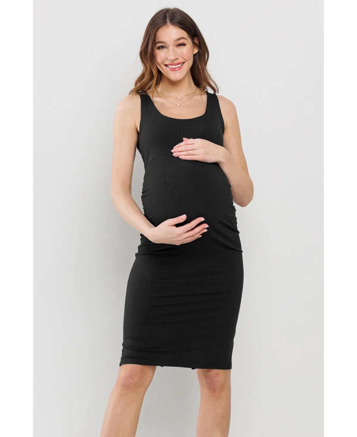 Bodycon Scoop Neck Sleeveless Knee Length Dress by Hello Miz