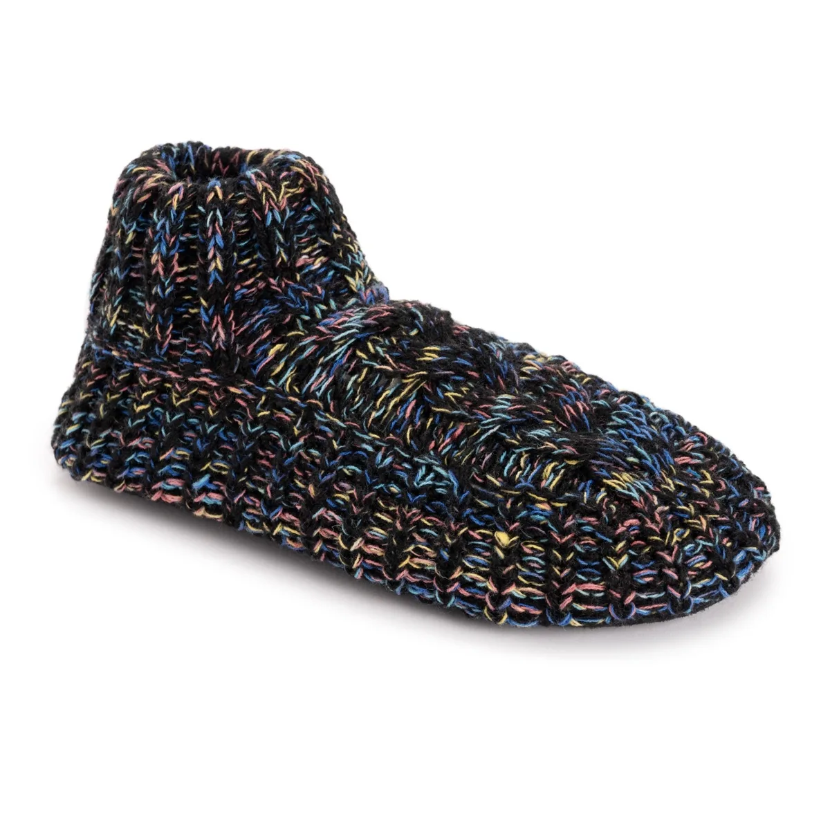 Icelandic Space Dye Marl Cabled Cuff Booties by Muk Luks