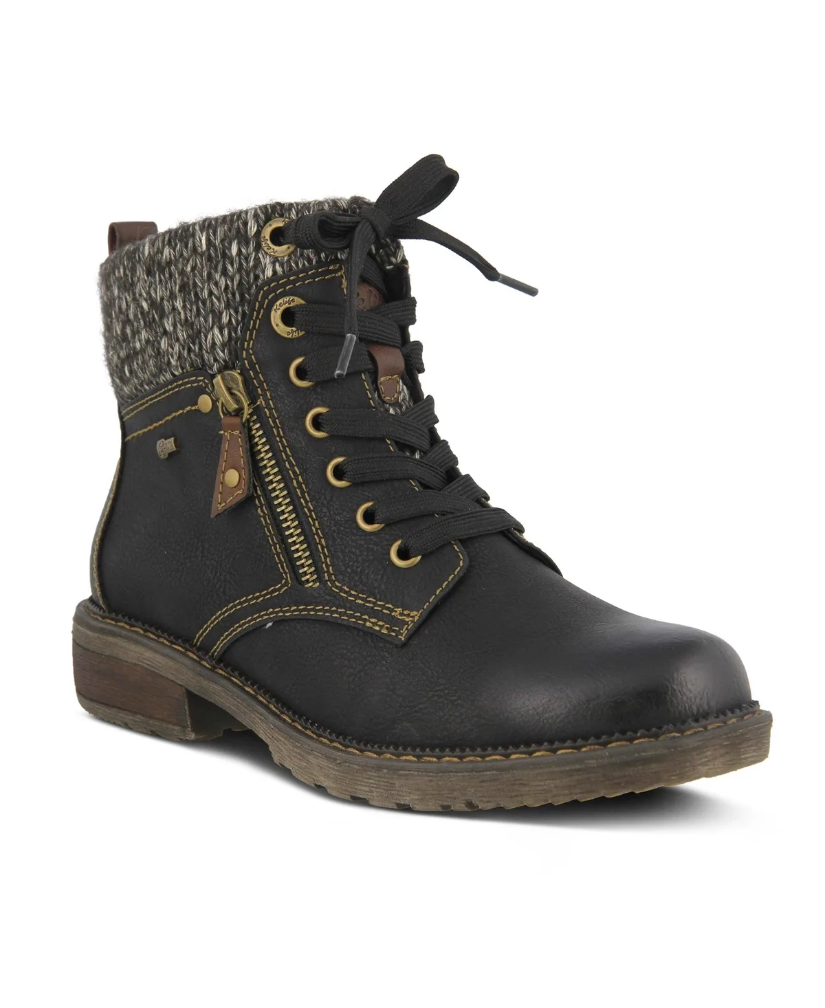 Khazera Water-Resistant Bootie with Faux Shearling Lining and Sculpted Heel by Spring Step