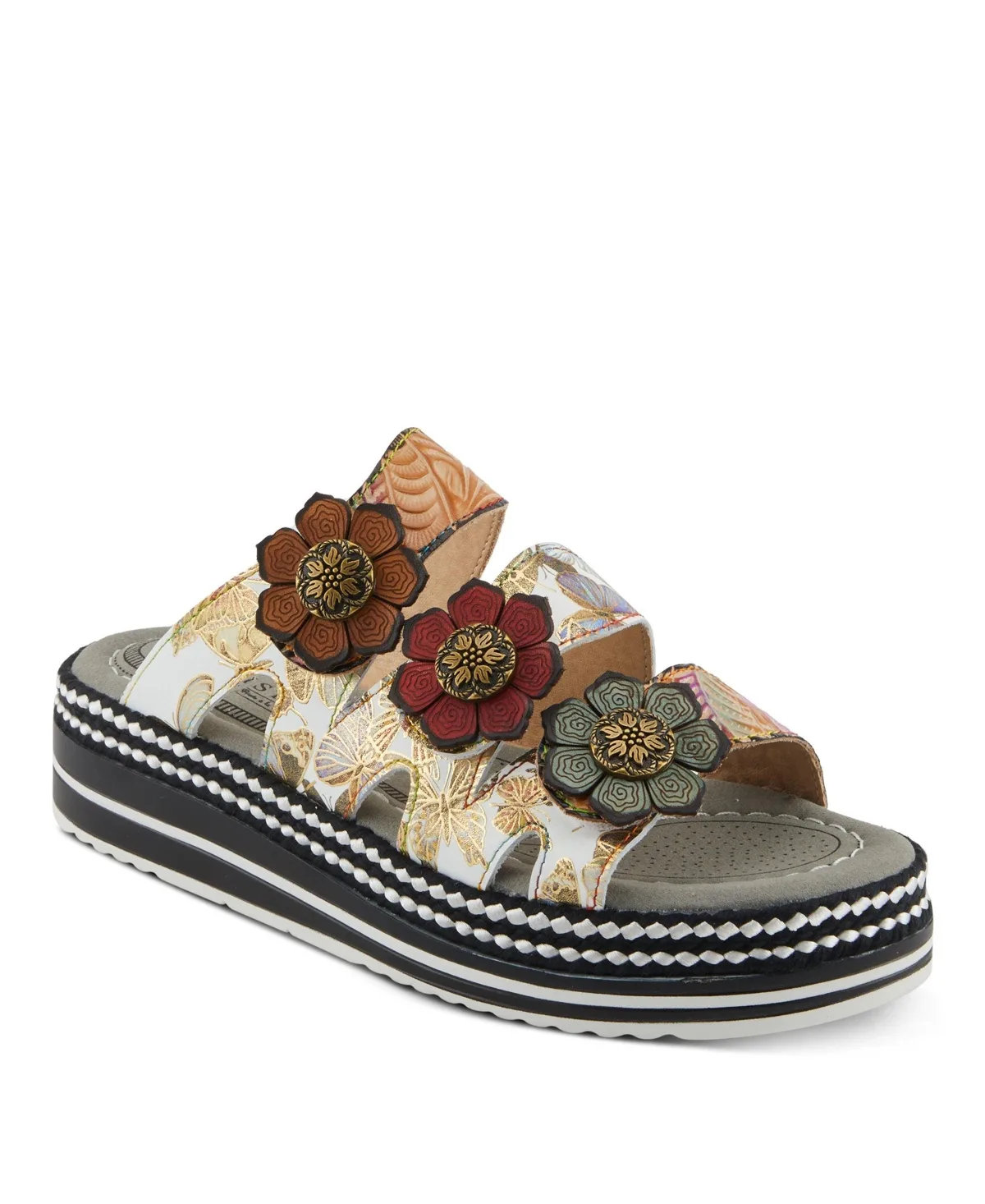 Spring Step Naomi-Monarch Slides with Leather Upper by L'artiste