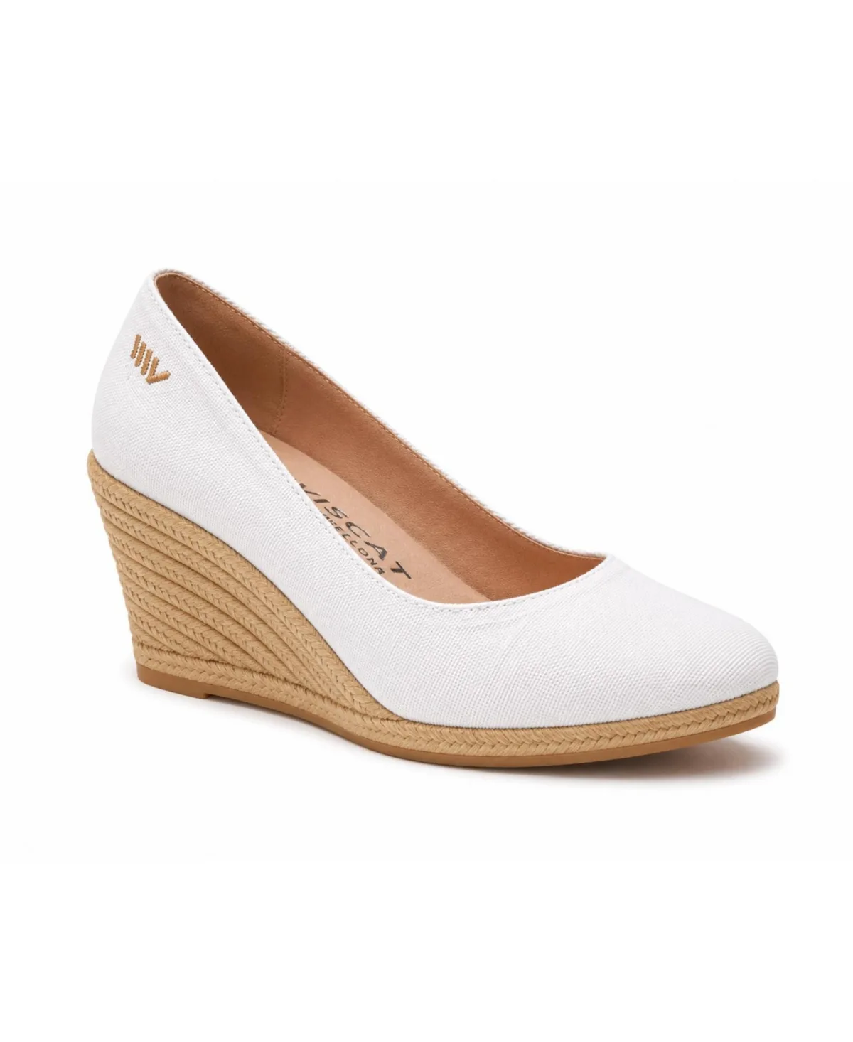 Roses Canvas V Cut Espadrille Wedges by Viscata
