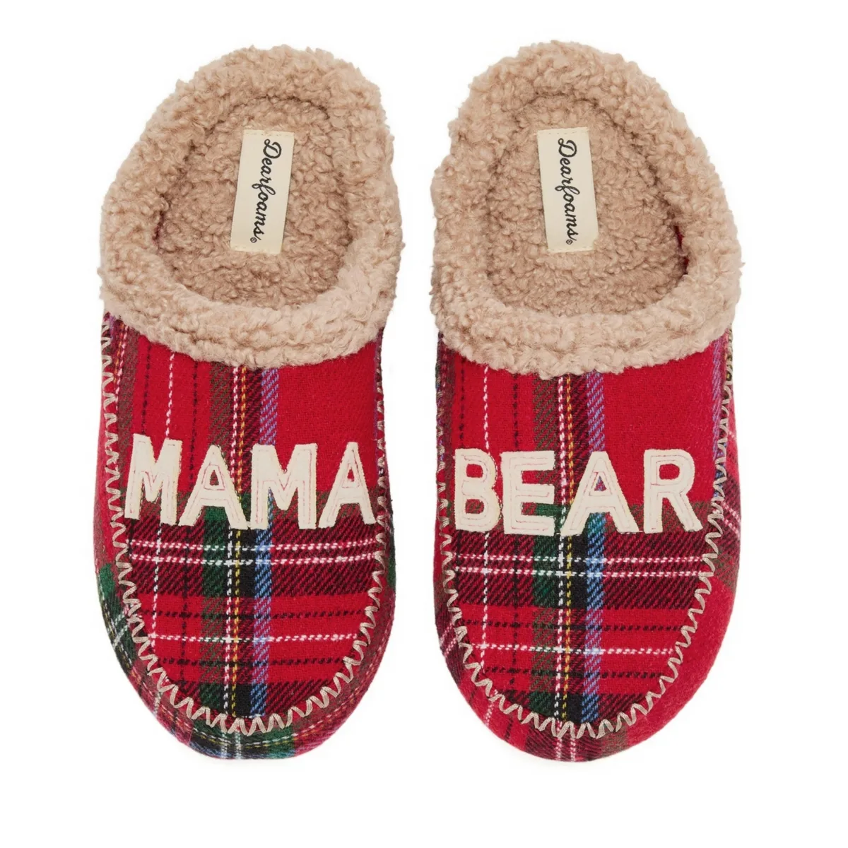Mama Bear Plaid Clog Slipper by Dearfoams