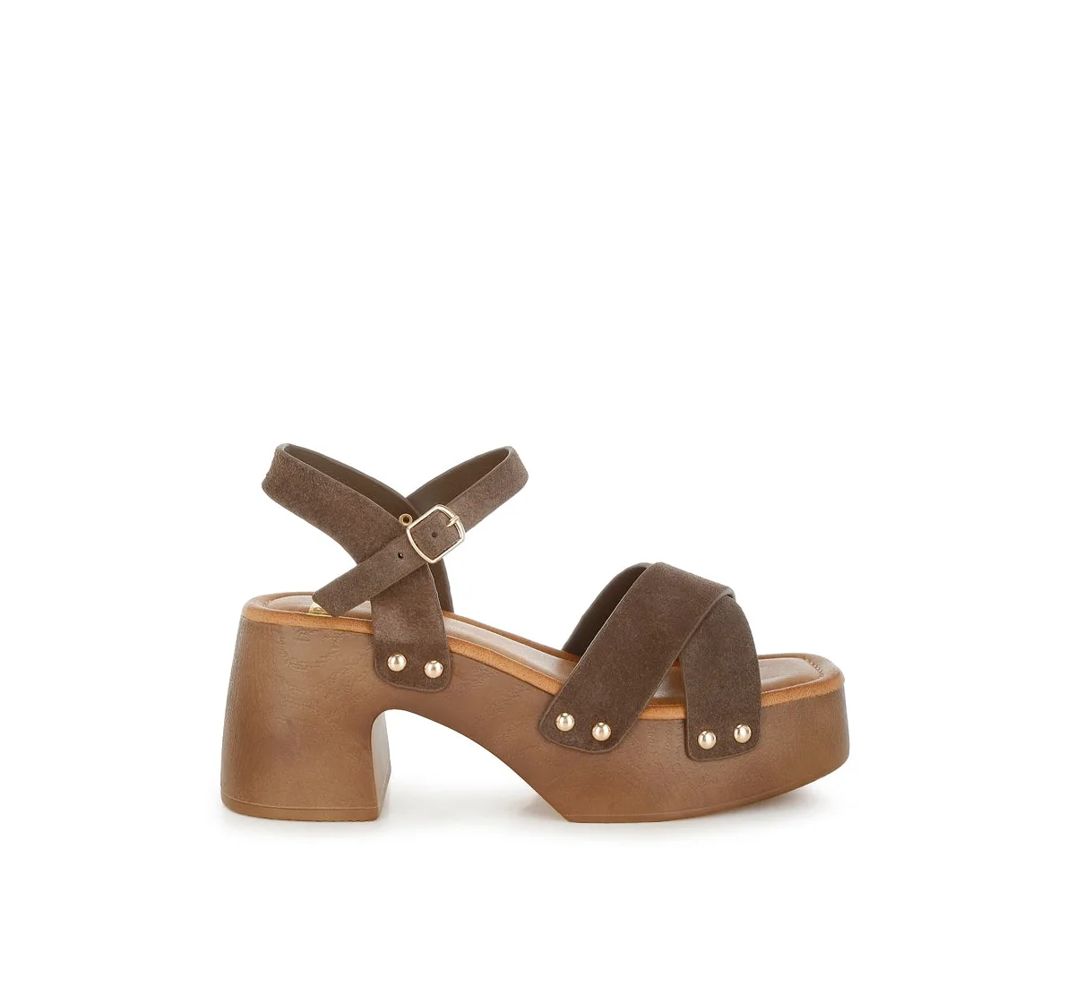 Pikansa Studded Real Suede Clog Sandals by Rag & Co