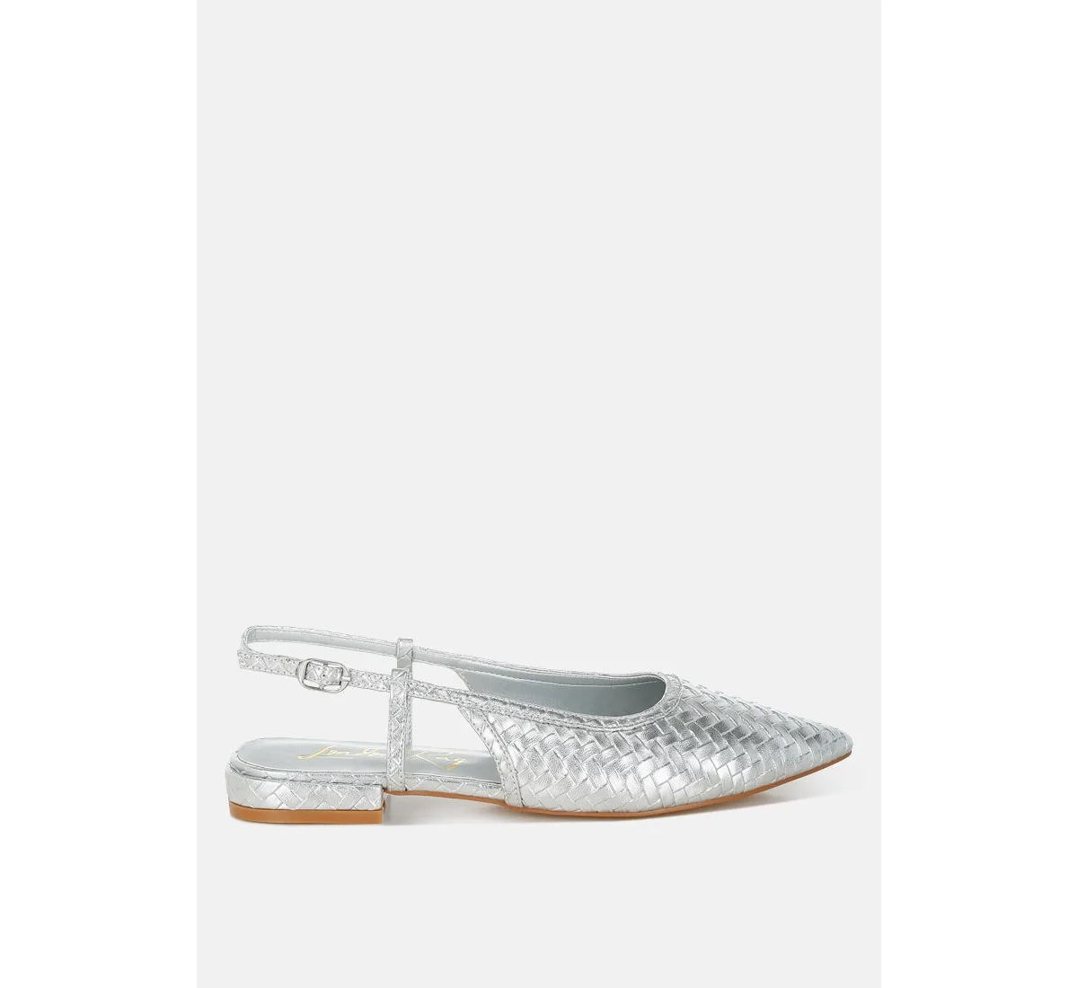 Kurina Metallic Woven Slingback Sandals