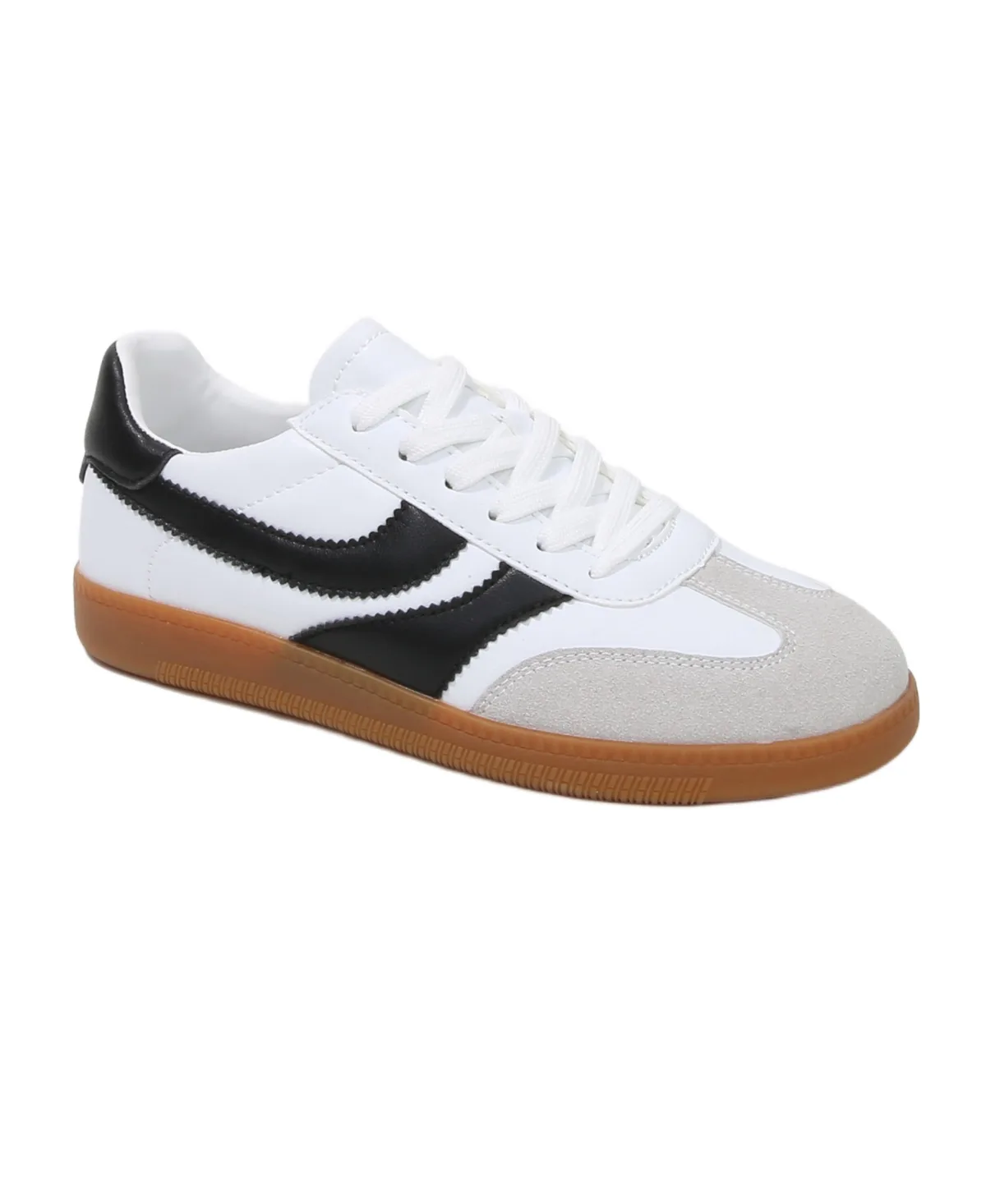 Lilliann Mixed Panel Lace-Up Sneakers