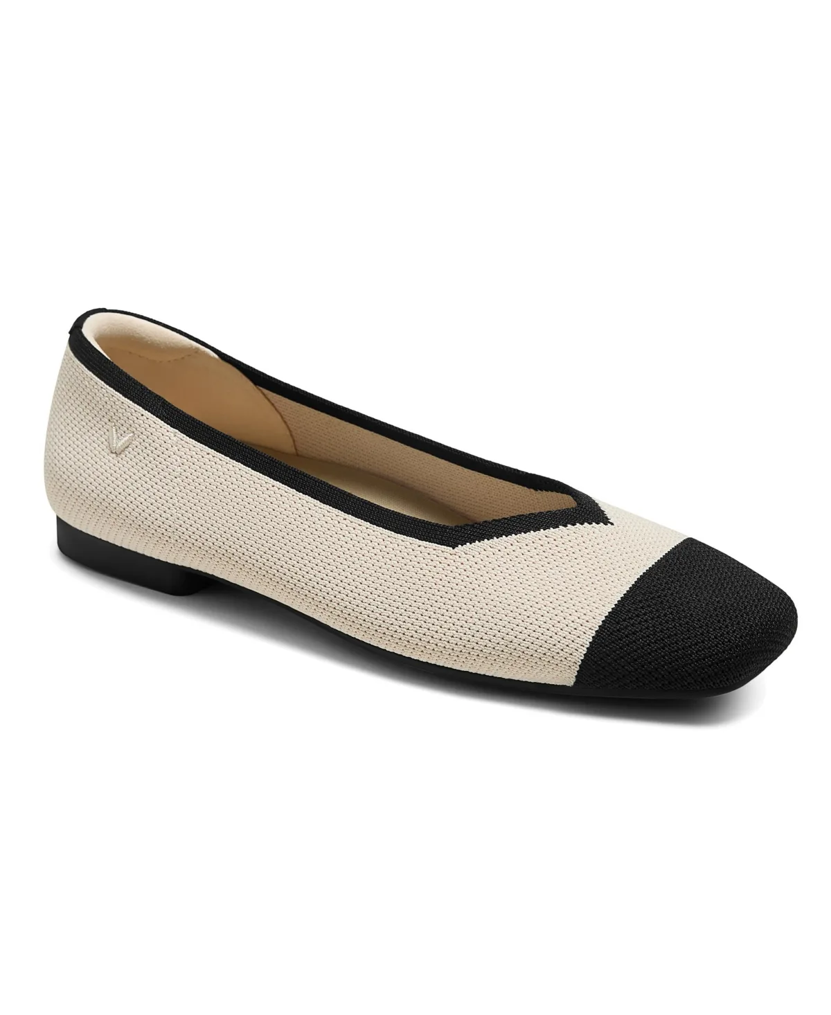 Margot 2.0 Square-Toe V-Cut Ballet Flats by Vivaia