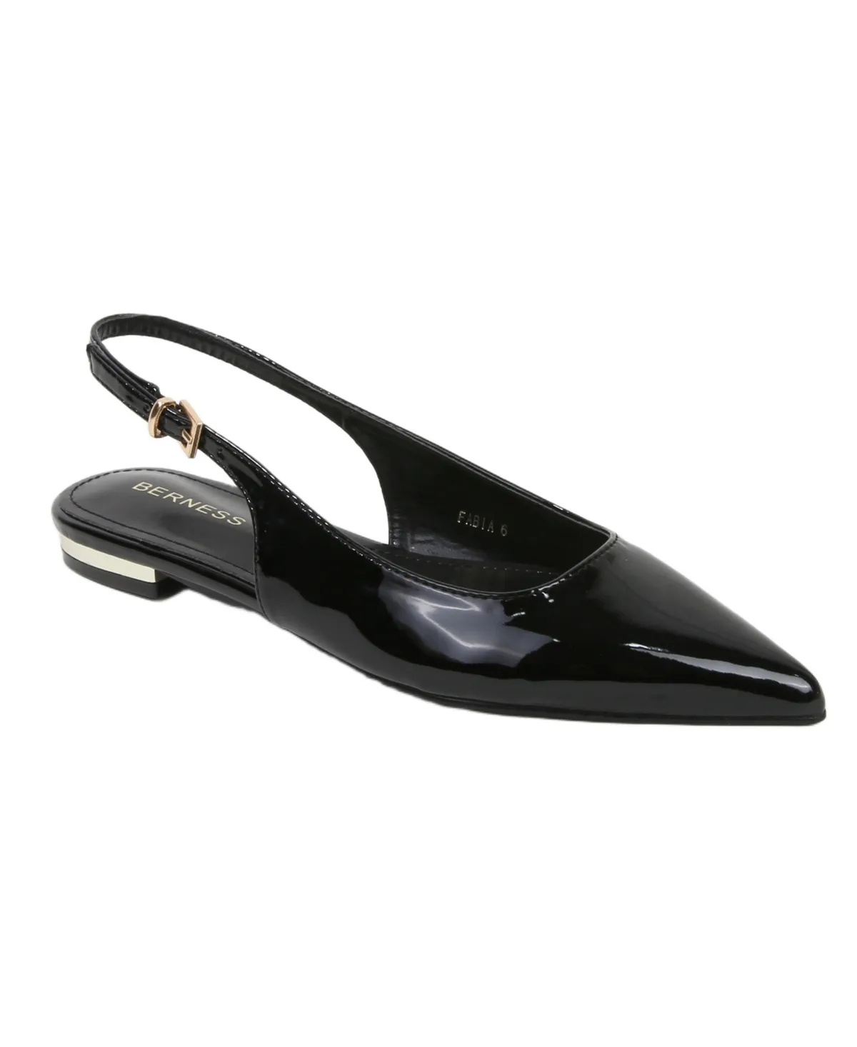 Fabia Patent Slingback Flats by Berness