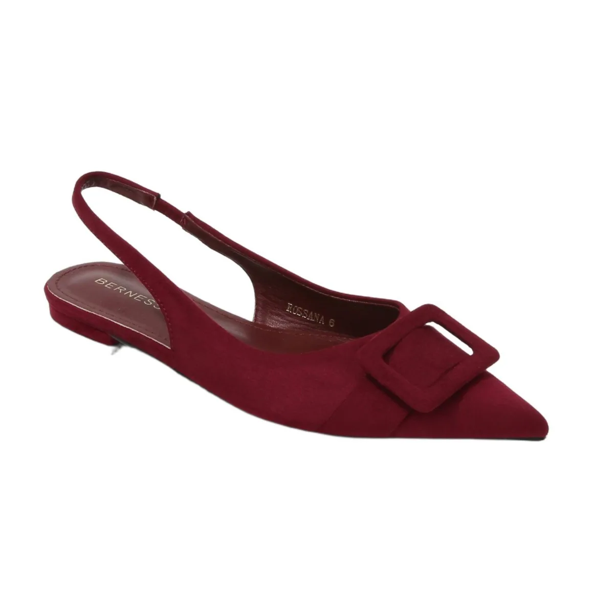 Rossana Slingback Flats with Ornamental Buckle by Berness