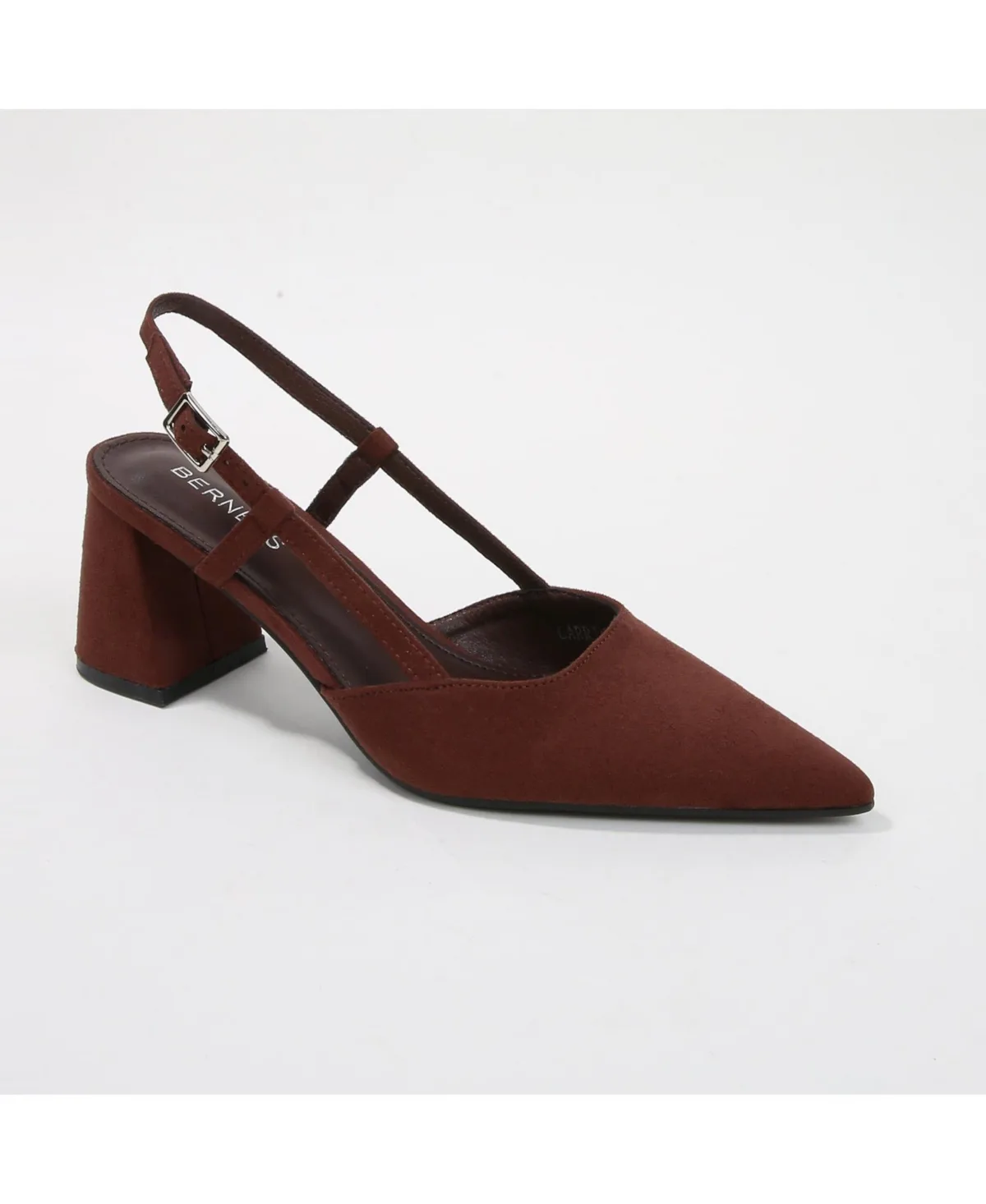 Carrington Faux Suede Slingback Block Heel Pumps