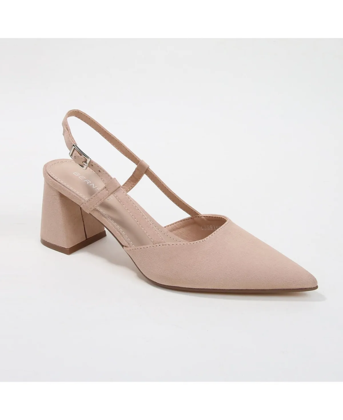 Carrington Faux Suede Slingback Block Heel Pumps