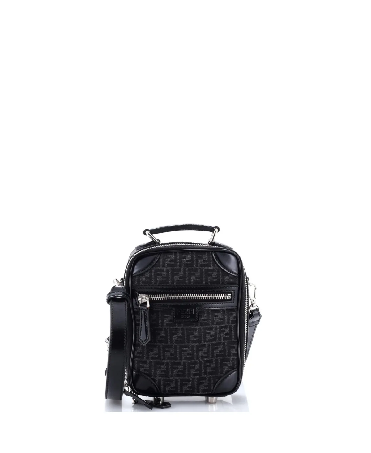 Mini Trolley Crossbody Bag Fabric Jacquard by Pre-owned Fendi