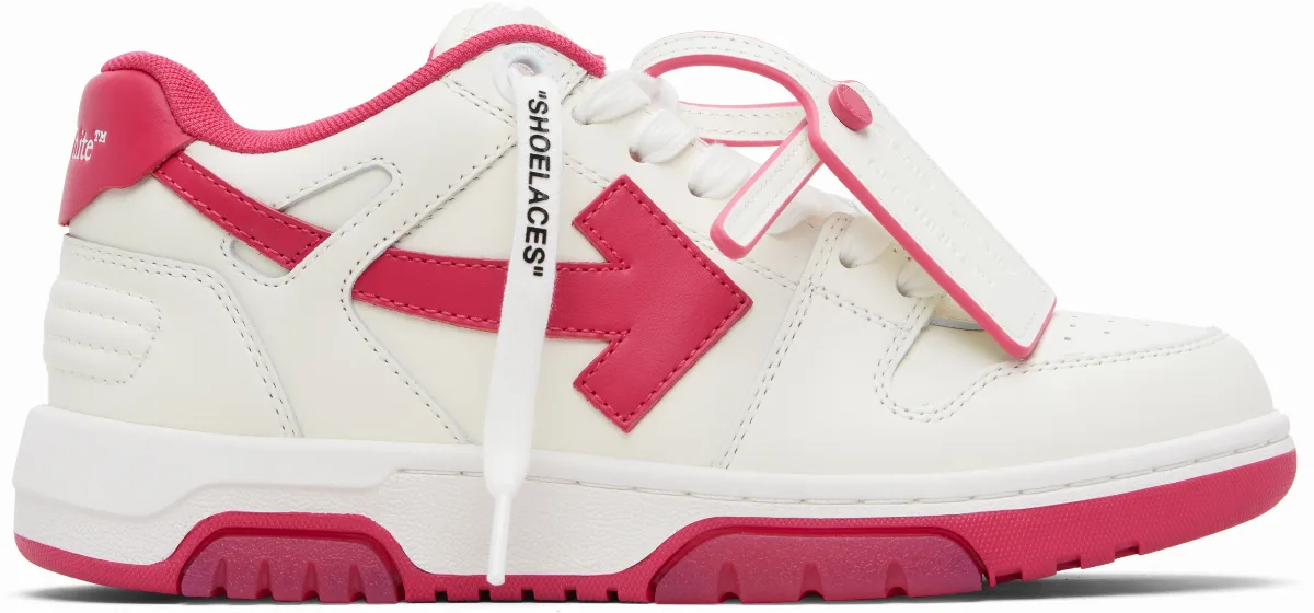 White & Pink Out Of Office Sneakers by Off-White