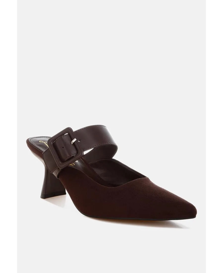 Onagra Microfiber Pointy Slip-On Mules