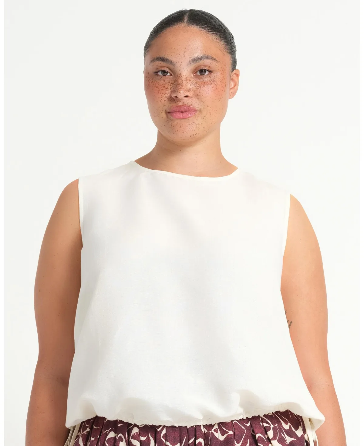 Ainsley Tie-Hem Relaxed Tank Top by Estelle