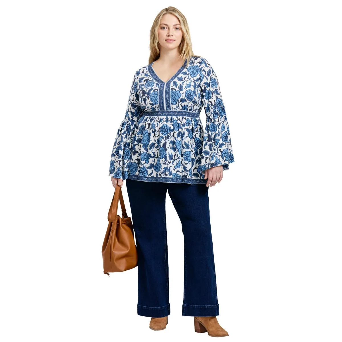 Arlo Bell Sleeve Tunic Top by Avenue