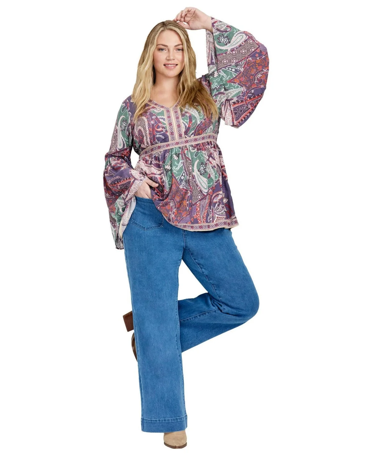 Arlo Bell Sleeve Tunic Top