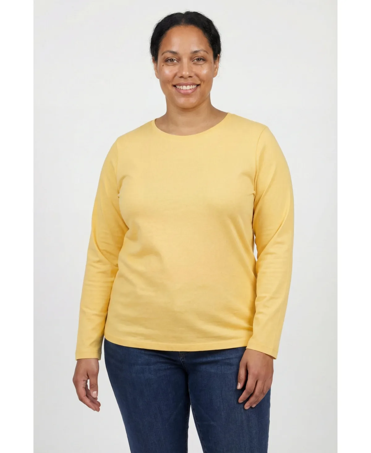 Within Perfect Long-Sleeve Crewneck Tee by Woman Within